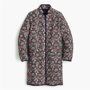 J Crew x Liberty Quilted puffer jacket in Liberty® floral with PrimaLoft
